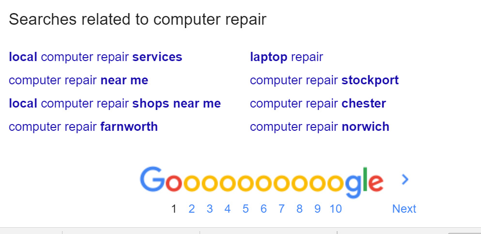 Google’s related terms in action