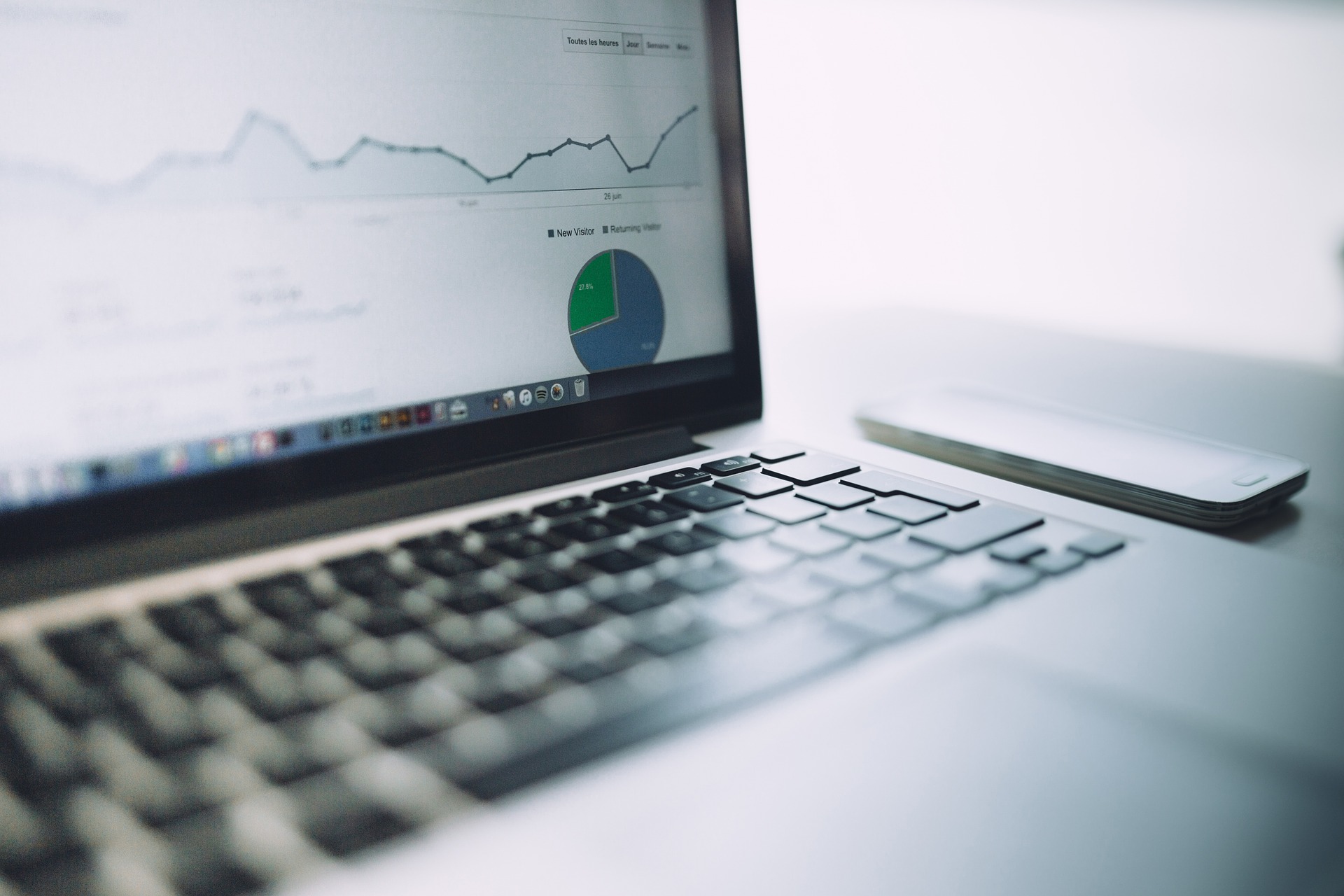 Laptop showing Google Analytics