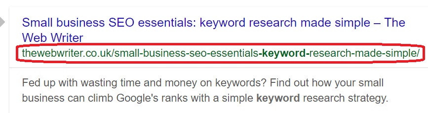 example of a URL