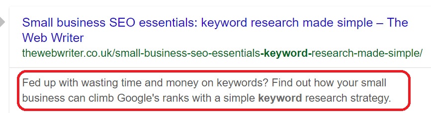 example of meta description